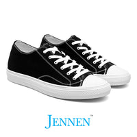 Mr. Jack 6cm | 2.4 inches Black Canvas Elevator Sneakers