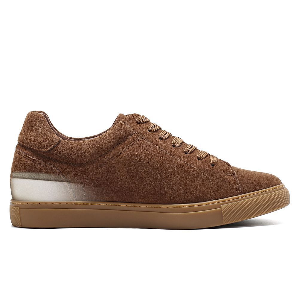 Mr. Jackie 7cm | 2.8 inches Brown Taller Casual Suede Sneakers