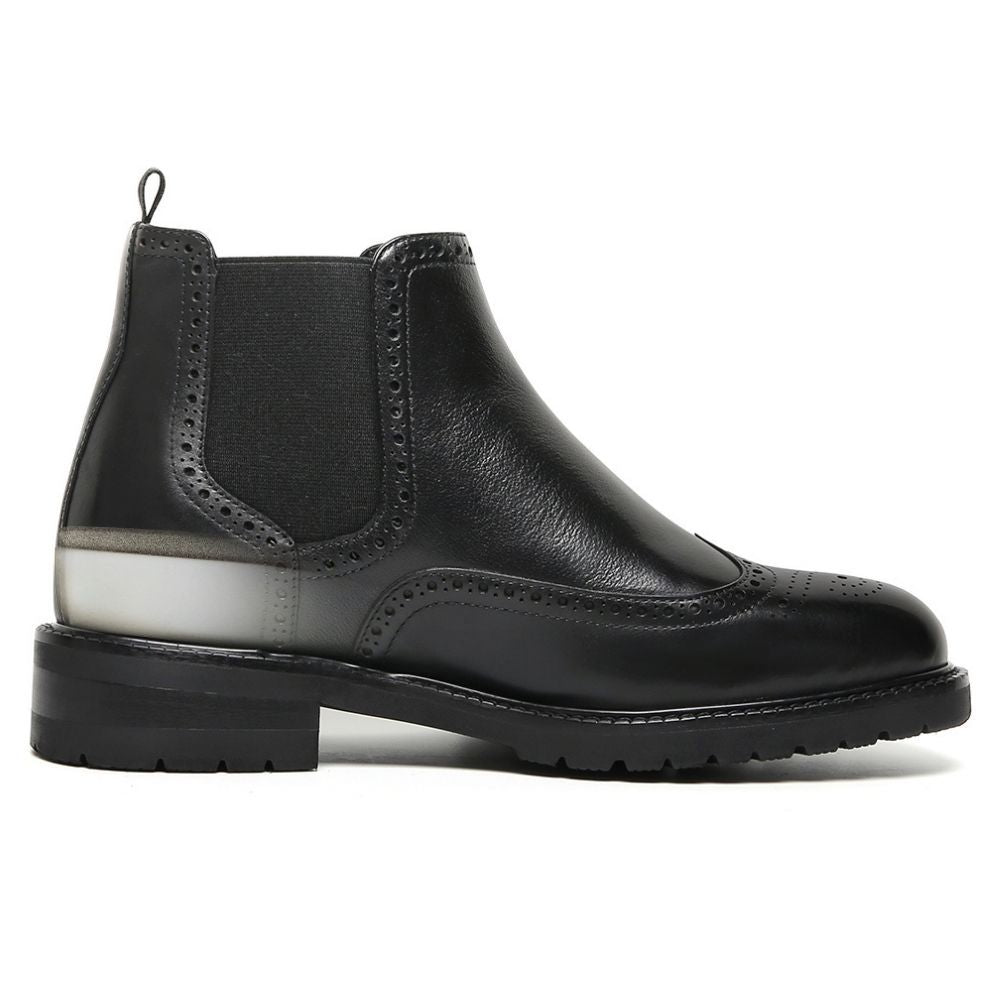 Mr. Jackopanetz Black 8cm | Height-Boosting Chelsea Boots (3.2")