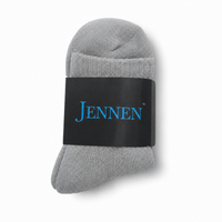 Premium Cushioned Cotton Socks by JENNEN (Light Grey)