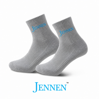 Premium Cushioned Cotton Socks by JENNEN (Light Grey)