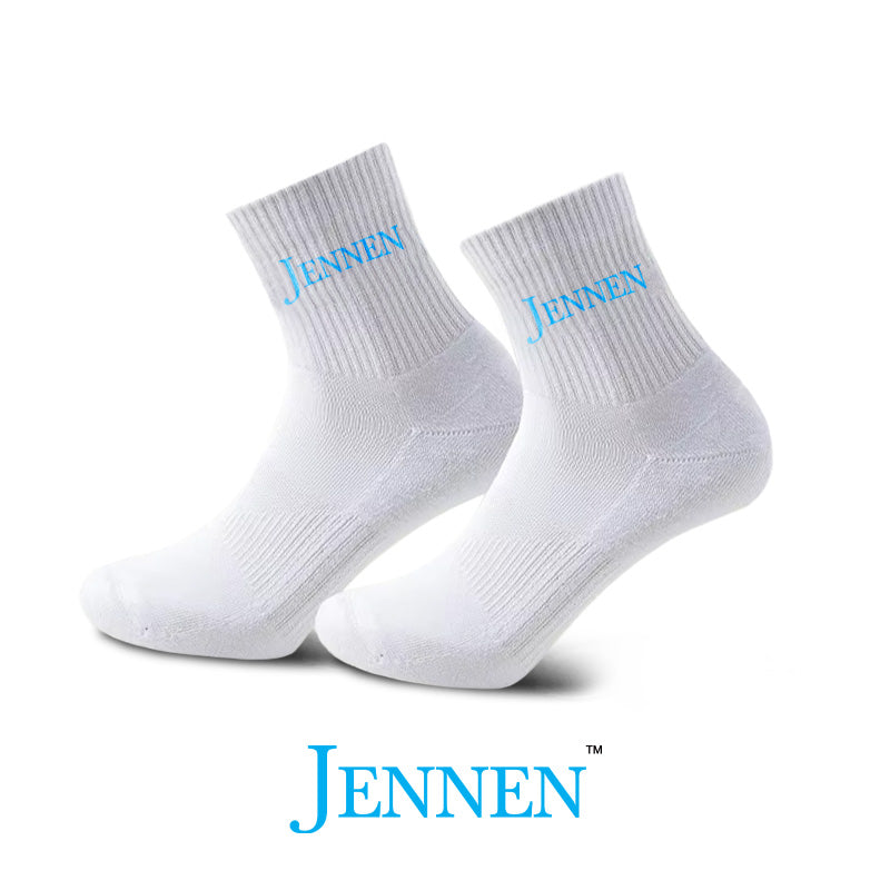 Premium Cushioned Cotton Socks by JENNEN (White)