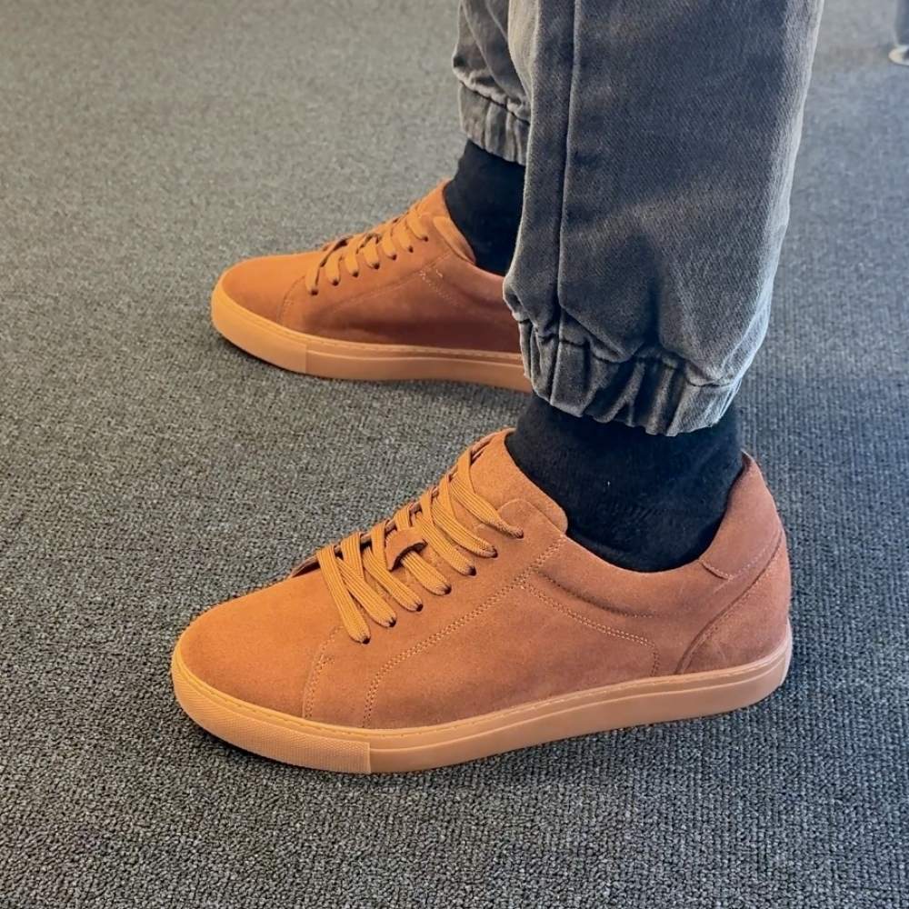 7cm | 2.8 inches Brown Taller Casual Suede Sneakers