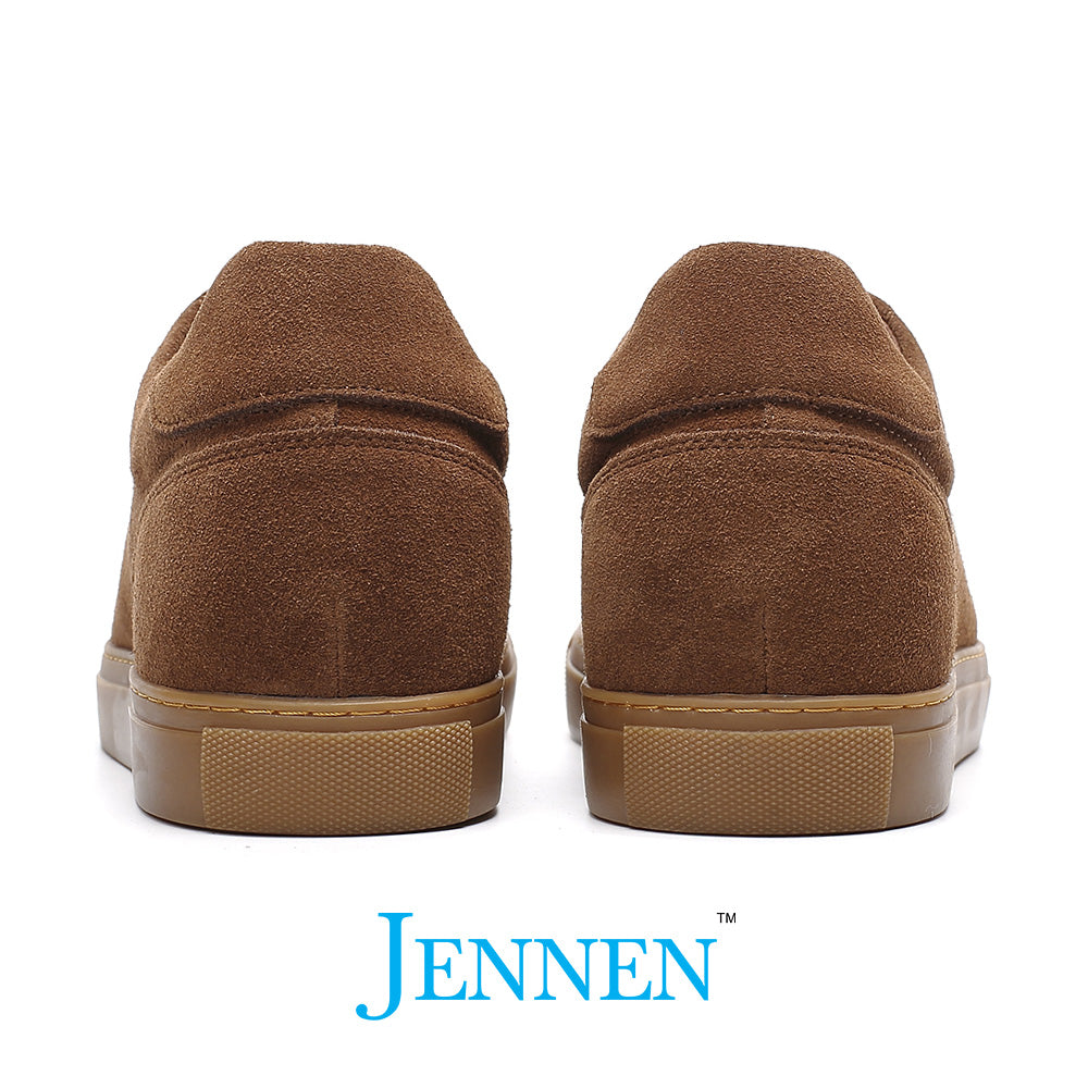 Mr. Jackie 7cm | 2.8 inches Brown Taller Casual Suede Sneakers
