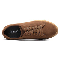 Brown Suede Elevator Casual Sneakers