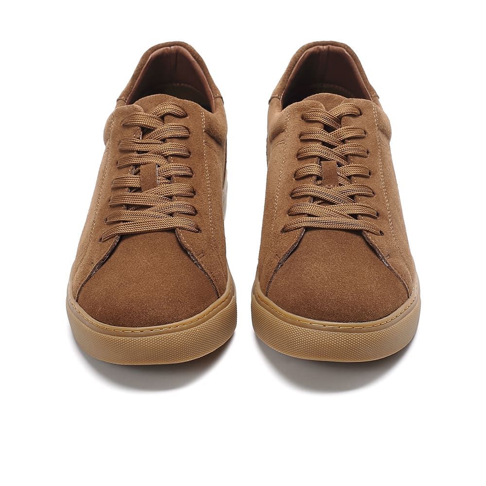 Everyday wear Casual Suede Brown Shoes with hidden lifts
