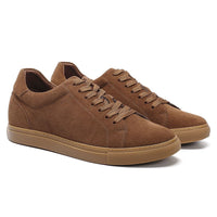 Brown Suede Casual 7cm Hidden heel shoes for men