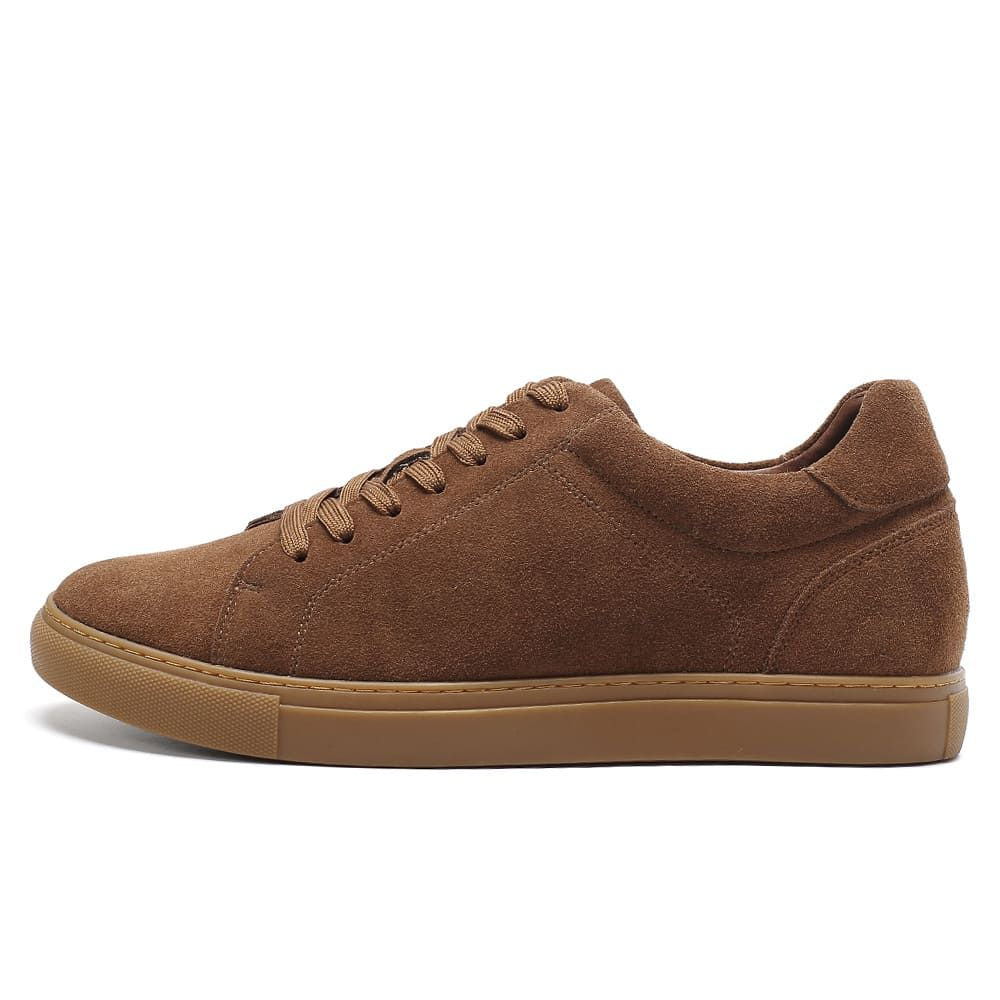 Suede Brown Casual 7cm Height Increasing Sneakers