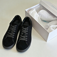 Mr. Jackie 7cm | 2.8 inches Black Taller Casual Elevator Suede Sneakers