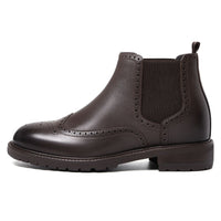 Mr. Jackopanetz Brown 8cm | Handcrafted Taller Chelsea Boots (3.2")