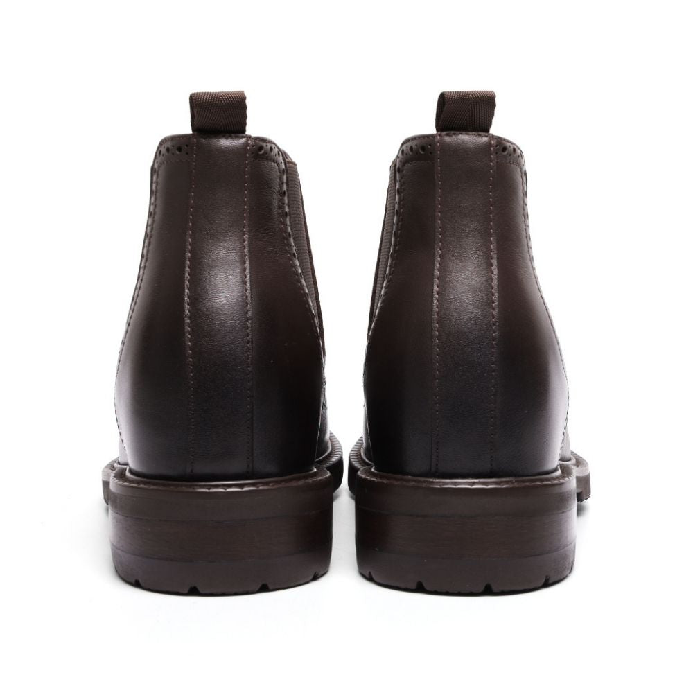 Mr. Jackopanetz Brown 8cm | Handcrafted Taller Chelsea Boots (3.2")