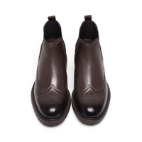 Mr. Jackopanetz Brown 8cm | Handcrafted Taller Chelsea Boots (3.2")