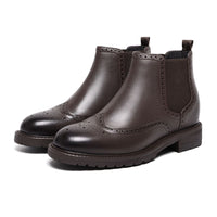 Mr. Jackopanetz Brown 8cm | Handcrafted Taller Chelsea Boots (3.2")