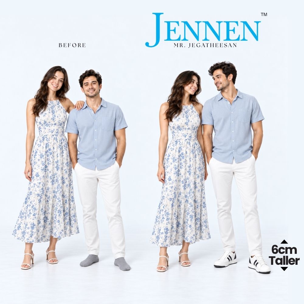Mr. Jegatheesan 6cm | 2.4 Inches Height Boost | Sporty Height Increasing Casual Shoes