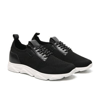 6cm height increasing black elevator sneakers