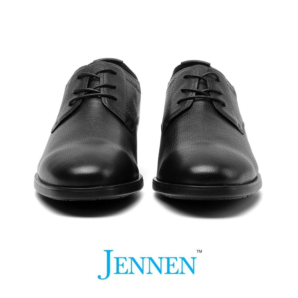 Mr. Kennedy 6cm | 2.4 inches Taller Black Lace Up Dress Shoes for Men