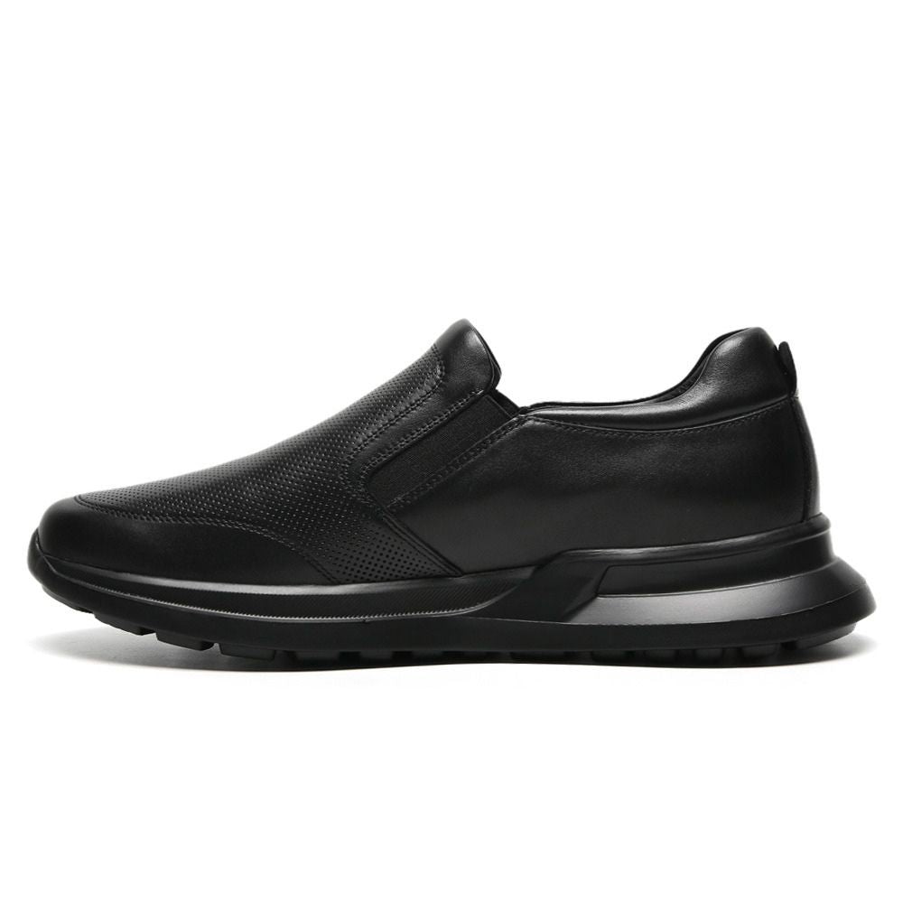 Walking 6cm Black Slip On Shoes