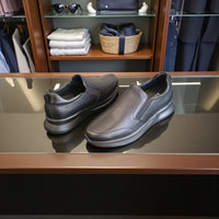 6cm Slip On Black Elevator Shoes