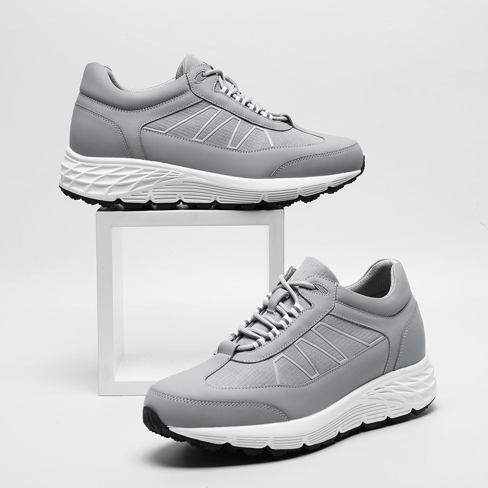 Mr. Kaizer Grey 8cm | Elevated Street Sneakers (3.2")