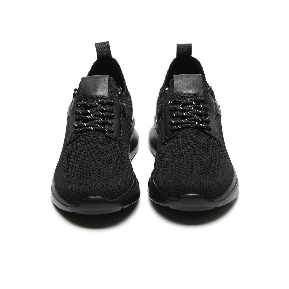 All black Casual sneakers with hidden heels