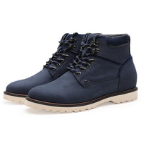 Blue Suede 8cm Instant Height Gain Boots 
