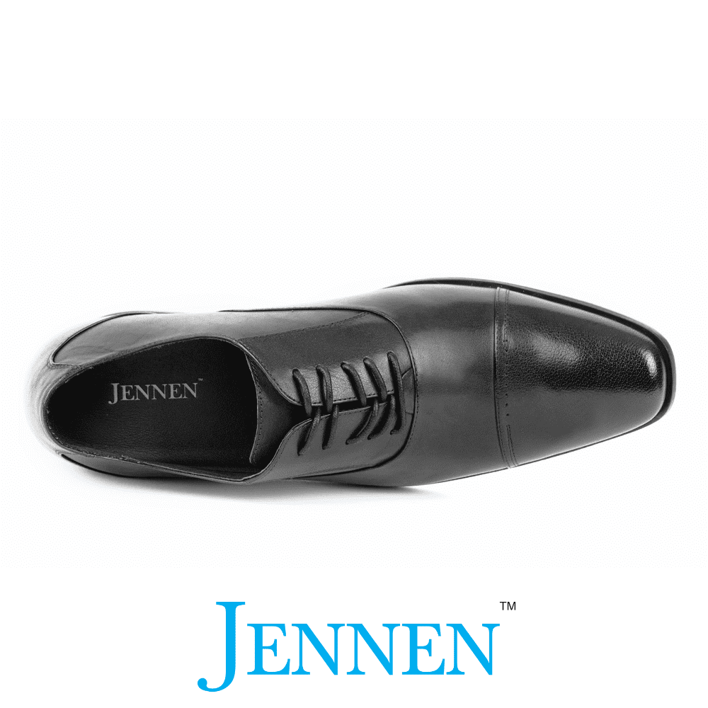 Mr. Gershwin Vegan Black 7cm | 2.8 inches Taller Elevated Shoes