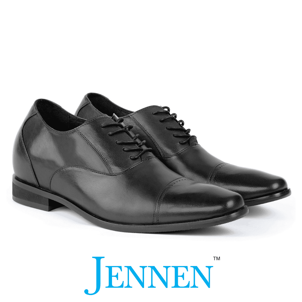 Mr. Gershwin Vegan Black 7cm | 2.8 inches Taller Elevated Shoes