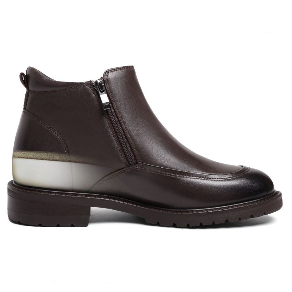 Mr. Mitchell Brown 8cm | Handcrafted Gentleman’s Zipped Boots (3.2")