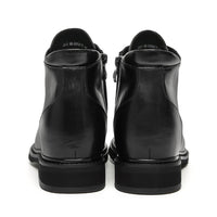 Mr. Barnett Black 8cm | Height-Boosting Lace-Up Boots (3.2")