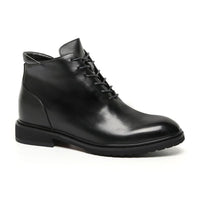 Mr. Barnett Black 8cm | Height-Boosting Lace-Up Boots (3.2")