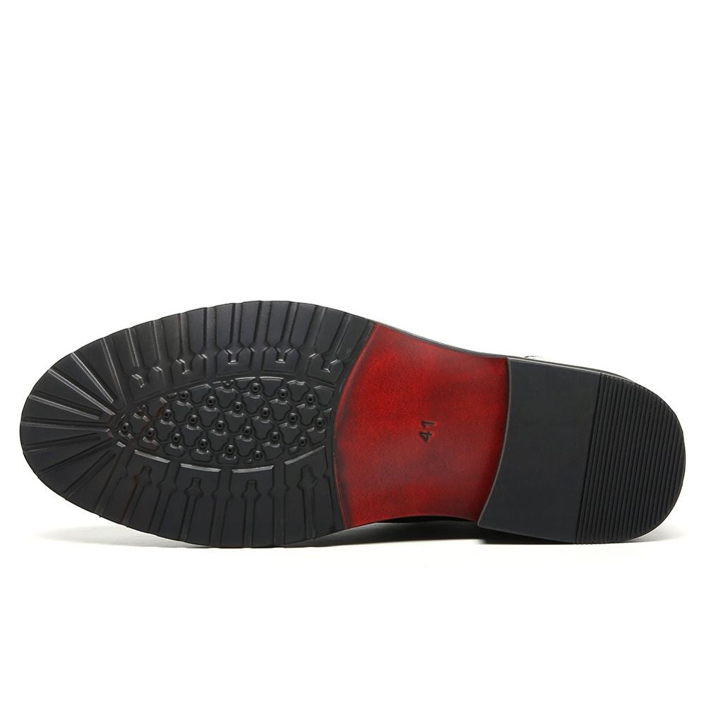 Mr. Barnett Black 8cm | Height-Boosting Lace-Up Boots (3.2")