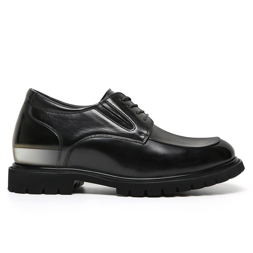 Mr. Charlie Black 8cm | Handcrafted Executive Leather Shoes (3.2")