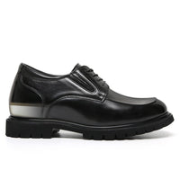 Mr. Charlie Black 8cm | Handcrafted Executive Leather Shoes (3.2")
