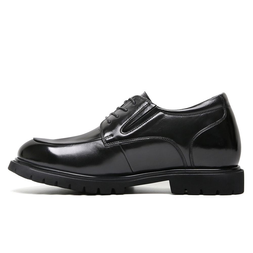 Mr. Charlie Black 8cm | Handcrafted Executive Leather Shoes (3.2")