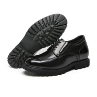 Mr. Charlie Black 8cm | Handcrafted Executive Leather Shoes (3.2")