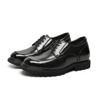 Mr. Charlie Black 8cm | Handcrafted Executive Leather Shoes (3.2")