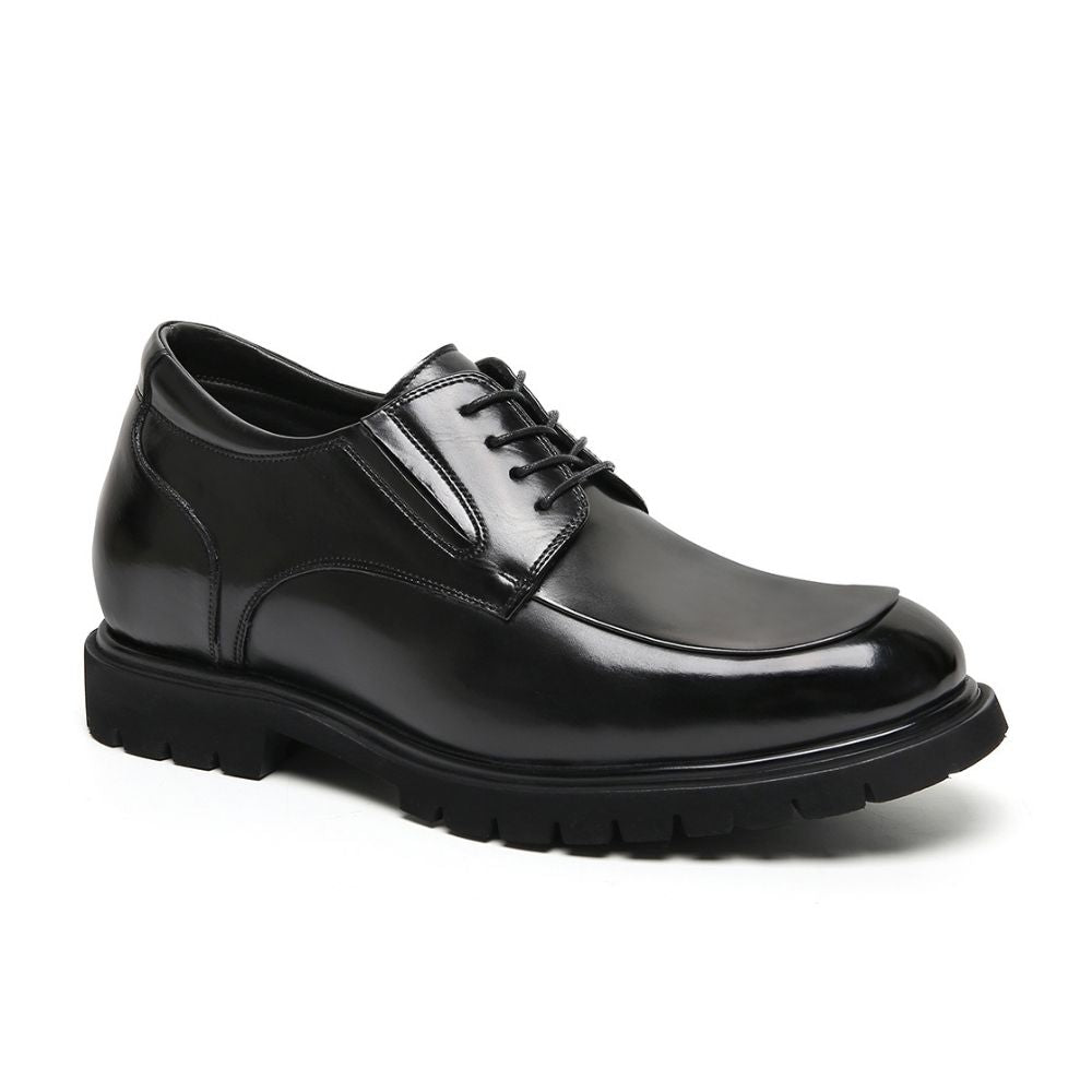 Mr. Charlie Black 8cm | Handcrafted Executive Leather Shoes (3.2")