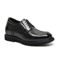 Mr. Charlie Black 8cm | Handcrafted Executive Leather Shoes (3.2")