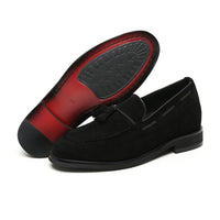 Mr. Ehnes Black 6cm | Suede Gentleman’s Loafers (2.4")