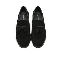 Mr. Ehnes Black 6cm | Suede Gentleman’s Loafers (2.4")