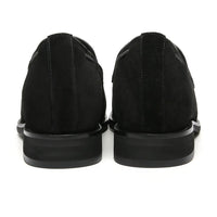 Mr. Ehnes Black 6cm | Suede Gentleman’s Loafers (2.4")