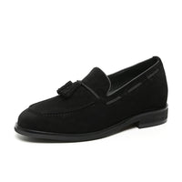 Mr. Ehnes Black 6cm | Suede Gentleman’s Loafers (2.4")