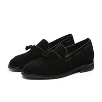 Mr. Ehnes Black 6cm | Suede Gentleman’s Loafers (2.4")