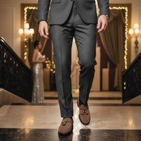 Mr. Ehnes Brown 6cm | Suede Slip-On Dress Shoes (2.4")