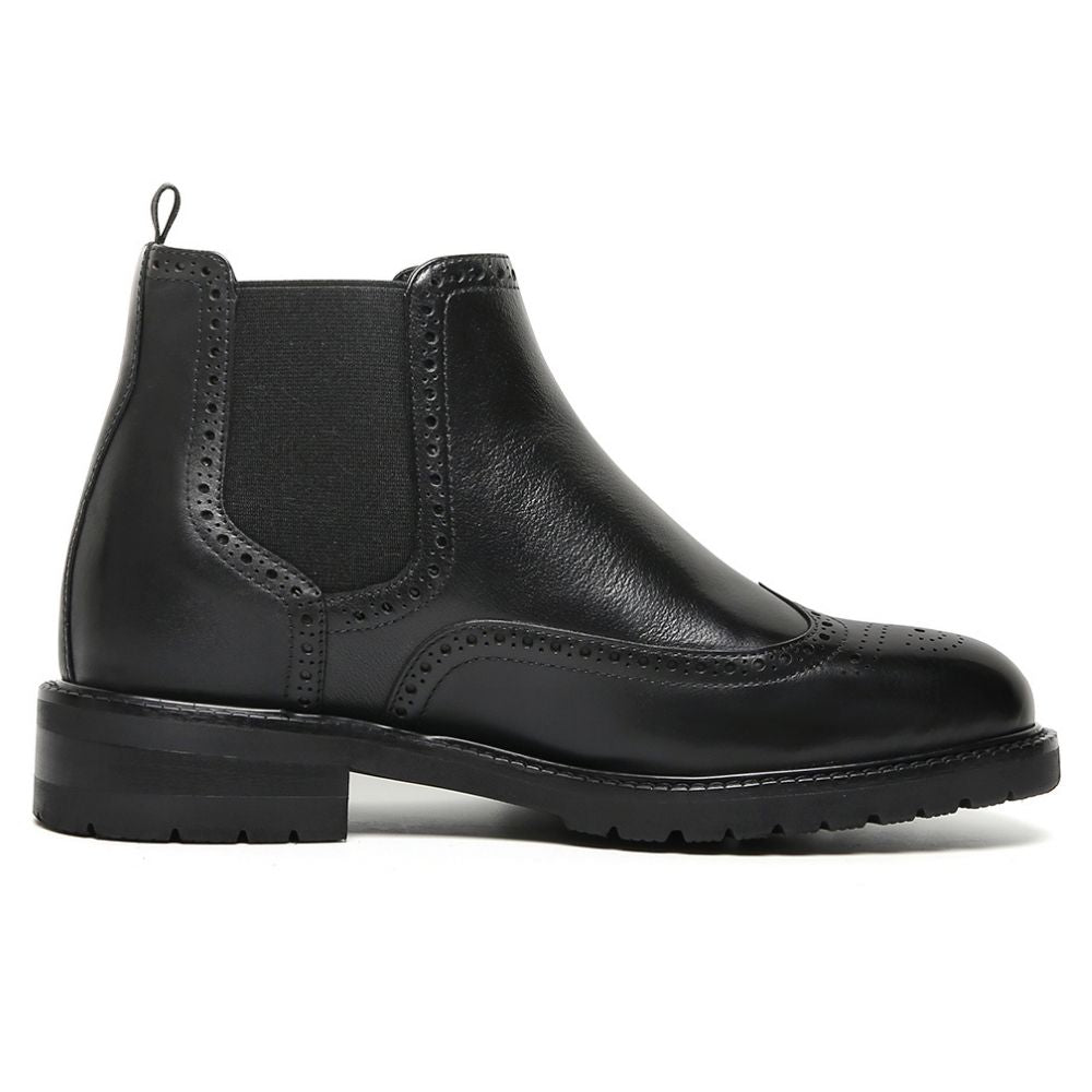 Mr. Jackopanetz Black 8cm | Height-Boosting Chelsea Boots (3.2")