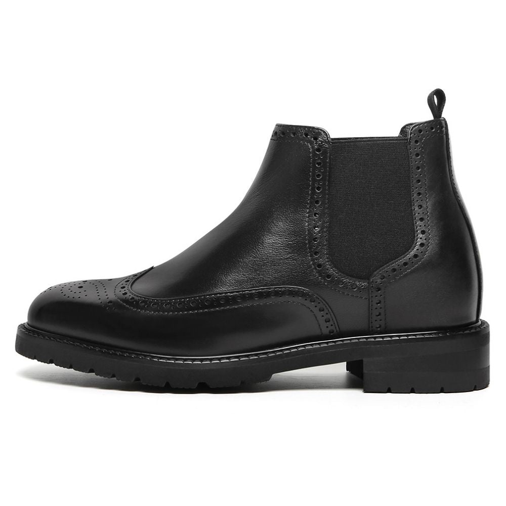Mr. Jackopanetz Black 8cm | Height-Boosting Chelsea Boots (3.2")