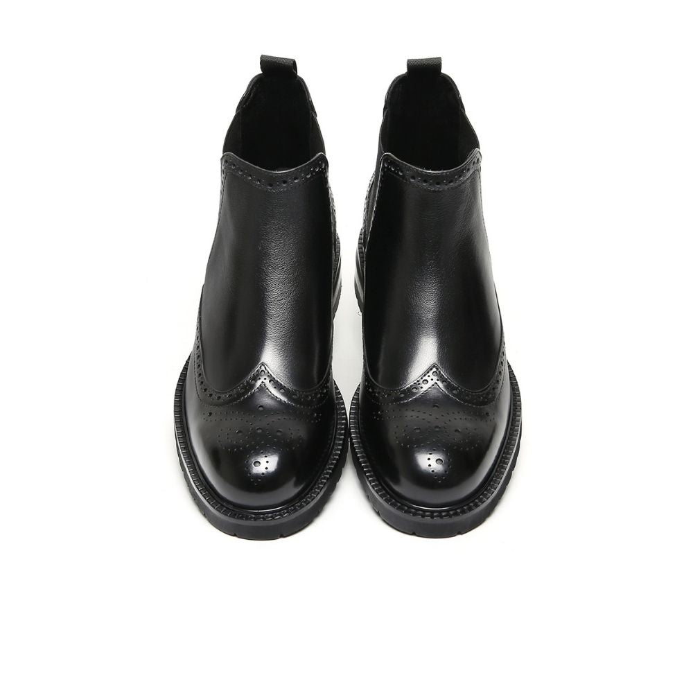 Mr. Jackopanetz Black 8cm | Height-Boosting Chelsea Boots (3.2")