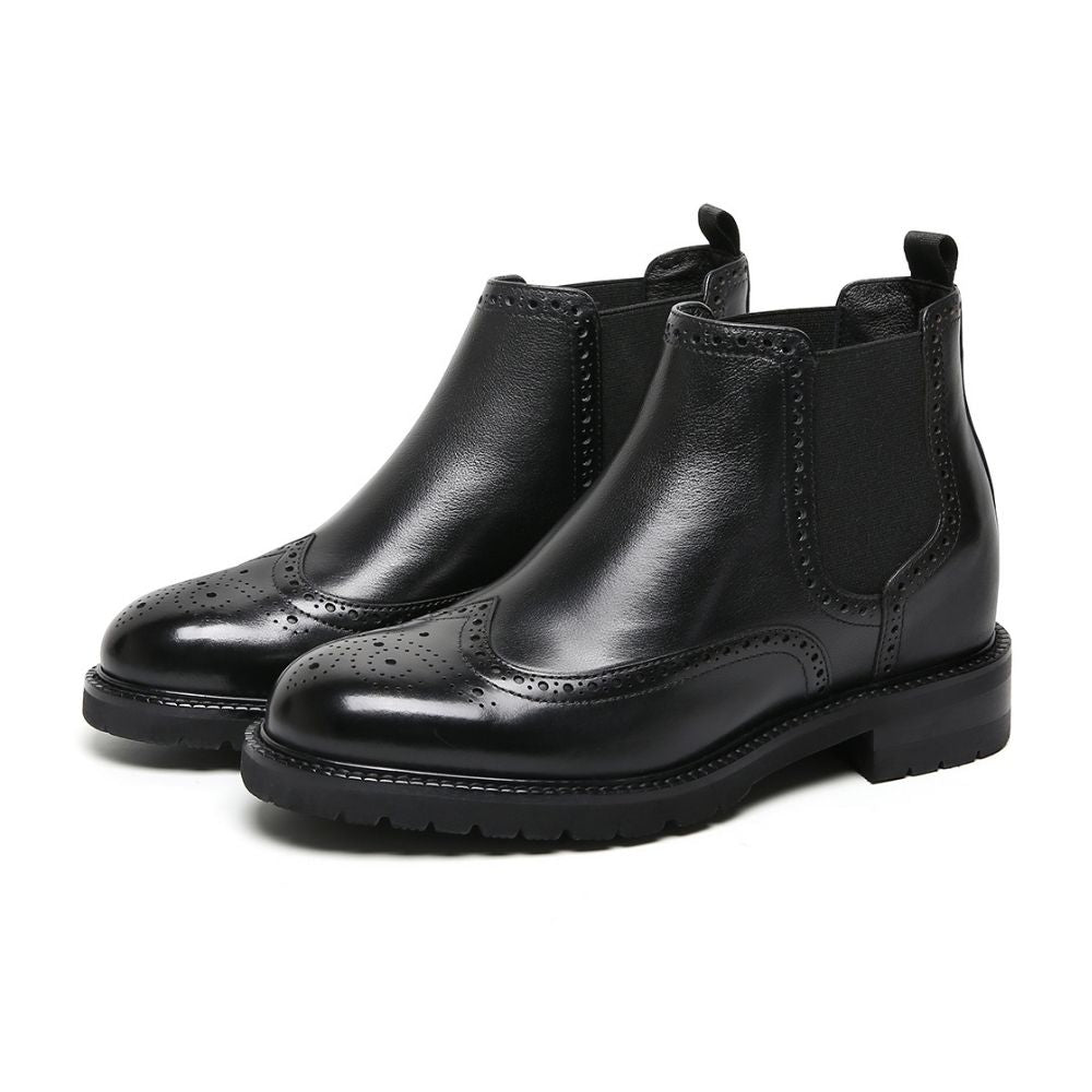Mr. Jackopanetz Black 8cm | Height-Boosting Chelsea Boots (3.2")