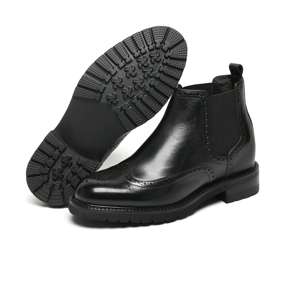 Mr. Jackopanetz Black 8cm | Height-Boosting Chelsea Boots (3.2")