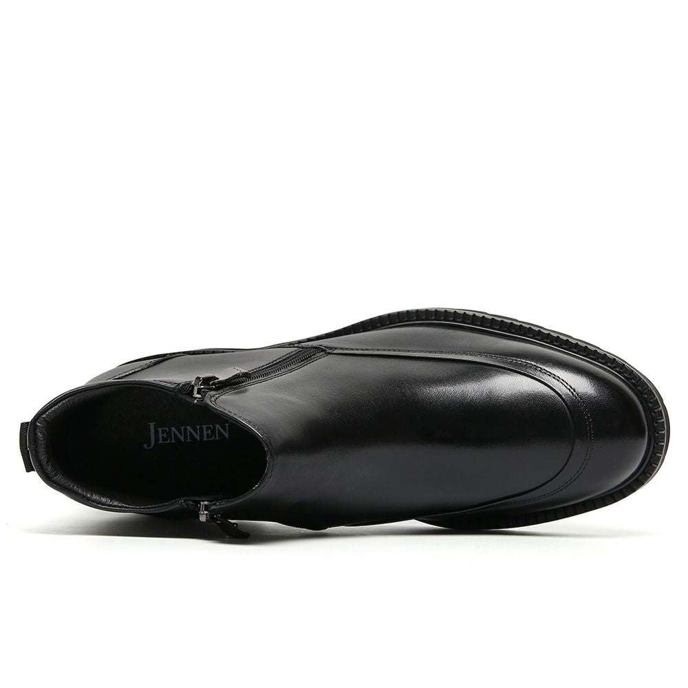 Mr. Mitchell Black 8cm | Premium Zipper Boots (3.2")